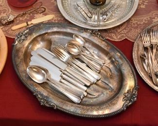 Silverplate / Silver Plate Flatware & Serving Pieces