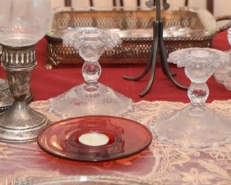 Glassware - Candlesticks & Candle Holders