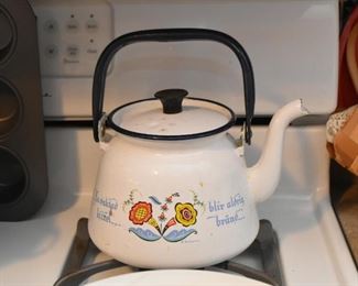 Swedish Enamelware Teapot