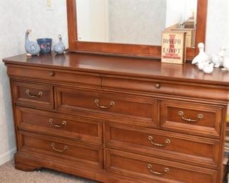 Lowboy Dresser with Mirror