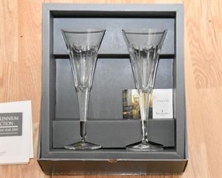 Waterford Crystal Champagne Glasses - The Millennium Collection (there are 2 sets of these)