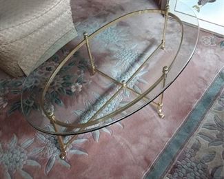 Brass And Glass Top Coffee Table
Lot #: 5