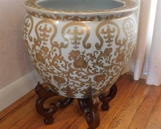Asian Fish Bowl Planter With Stand
Lot #: 13