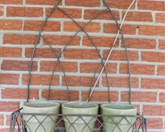 Hanging Planter, Wall Mounted Planter, Two Wind Chimes And Hose Reel Holder
Lot #: 77