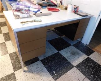 Office Desk, Three Bookcases, Rolling Stand And File Cabinet.
Lot #: 91