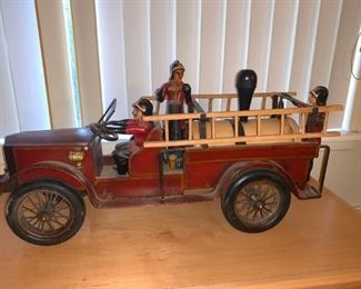 Vintage Firetruck with Firemen
