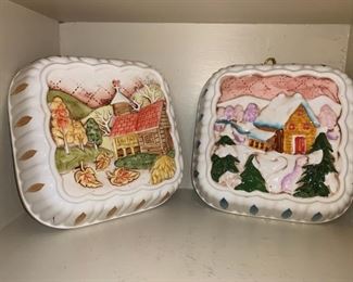 Vintage Ceramic Jello Molds in 3D. All Four Seasons!