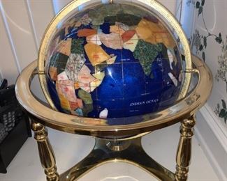 Stunning Replogle Jewel Gemstone Globe on Stand