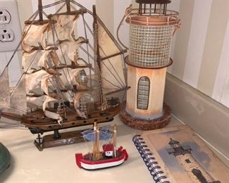 Nautical Items....Ship, Lighthouse