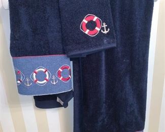 Nautical Theme Bath Towels and Decor