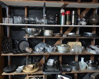 More Cookware and Dishes in the Garage!! Kitchen Full!