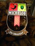 Michelob Lighted Bar Sign that does work. It is lite up in the picture!