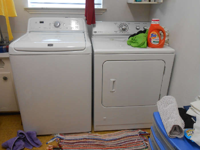 Maytag Bravos Washer HE  model mvw8300wqz
Gas Maytag centennial commercial technology model mgdc400vw0