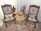 vintage rocking chairs that collapse for storage also. Great shape!!!