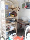 wicker shelf unit