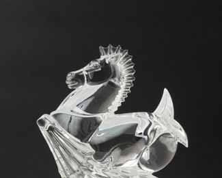 42: Steuben Crystal Winged Seahorse