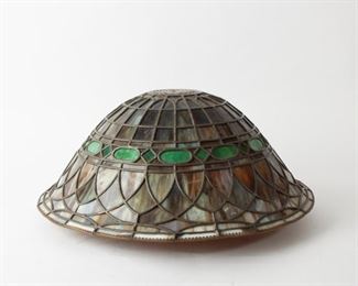 249: Slag Glass Lamp Shade, Early 20th
