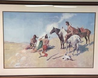 Large Fredrick Remington Framed Print...