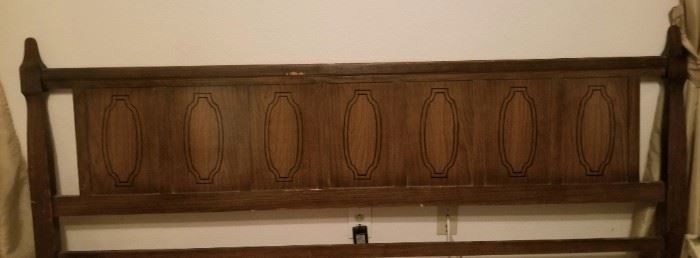 Mid-century head board and frame