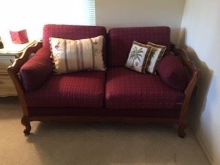 Vintage Red Loveseat