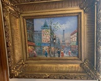 Small oil on canvas, Paris scene