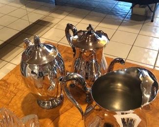 Sterling coffee and tea service pieces