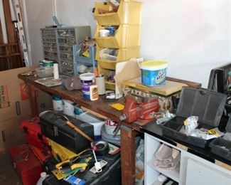 There are all kinds of screws, tools etc.