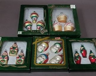 several glass ornaments