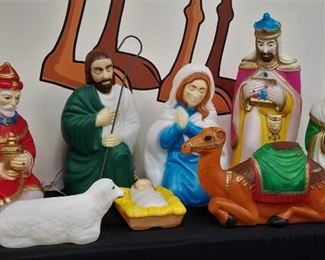 full nativity blow-mold set