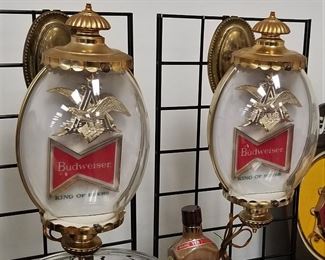 vintage Budweiser wall lamps - works great