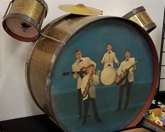 1950 Chein toy drum set - some condition issues