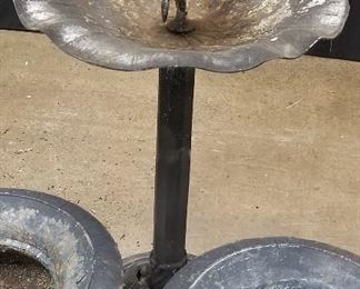 cast aluminum bird bath