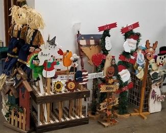tons of wood yard decor