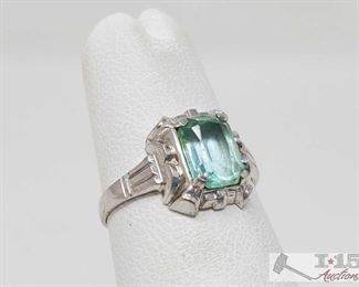 151: 10k Gold Ring with Gemstone, 1.1g
Weighs approx 1.1g, approx size 4 
J13 4 of 5