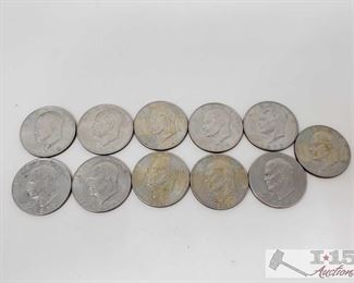 410: Eleven 1971-1976 Eisenhower Dollars
Eleven 1971-1976 Eisenhower Dollars 
J1