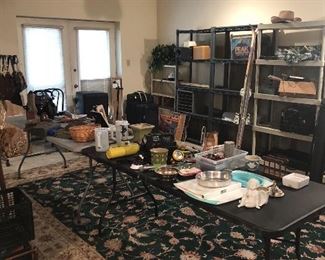 Basement: $5 per item sale. SHELVES ARE NOT FOR SALE!
