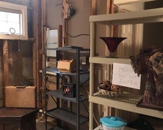 Basement: $5 per item sale. SHELVES ARE NOT FOR SALE!