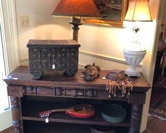 Antique furniture, lamps, decor