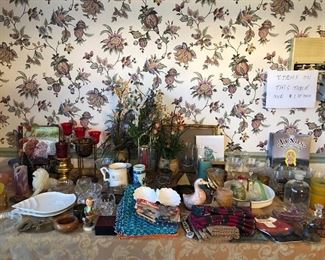 Items on table are $1 each (firm, not 1/2 off!)