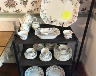 Laura Ashley dish set, Chinese silk pattern
