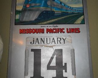 Missouri Pacific railroad depot calendar 