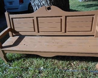 Wood yard bench