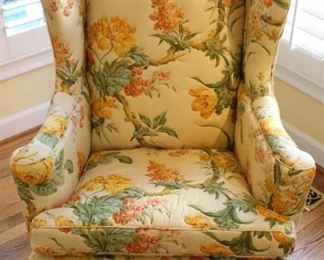 Matching wing back chair.