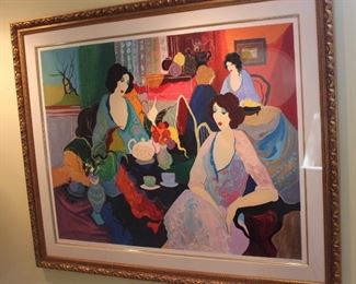 Itzchak Tarkay "Salon De Paris" 40" x 52" artist proof.