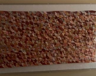 Original art by Leon Anderson.  Woven paper in acrylic box.  