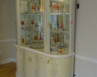 China cabinet, view from the right. EXCLUDES contents of cabinet.