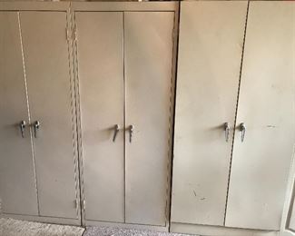 Several Sets of Metal Storage Lockers