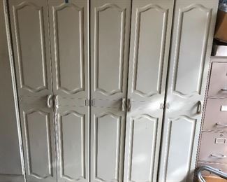 Several Rubbermaid Type Cabinets 