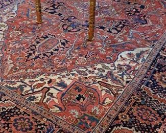 Room size antique rug...pristine condition...with pad