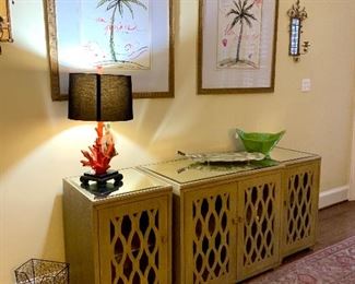 Big Sure Dresser/Cabinet - MSRP $2800! Hand thrown pottery and a beautiful coral lamp! 